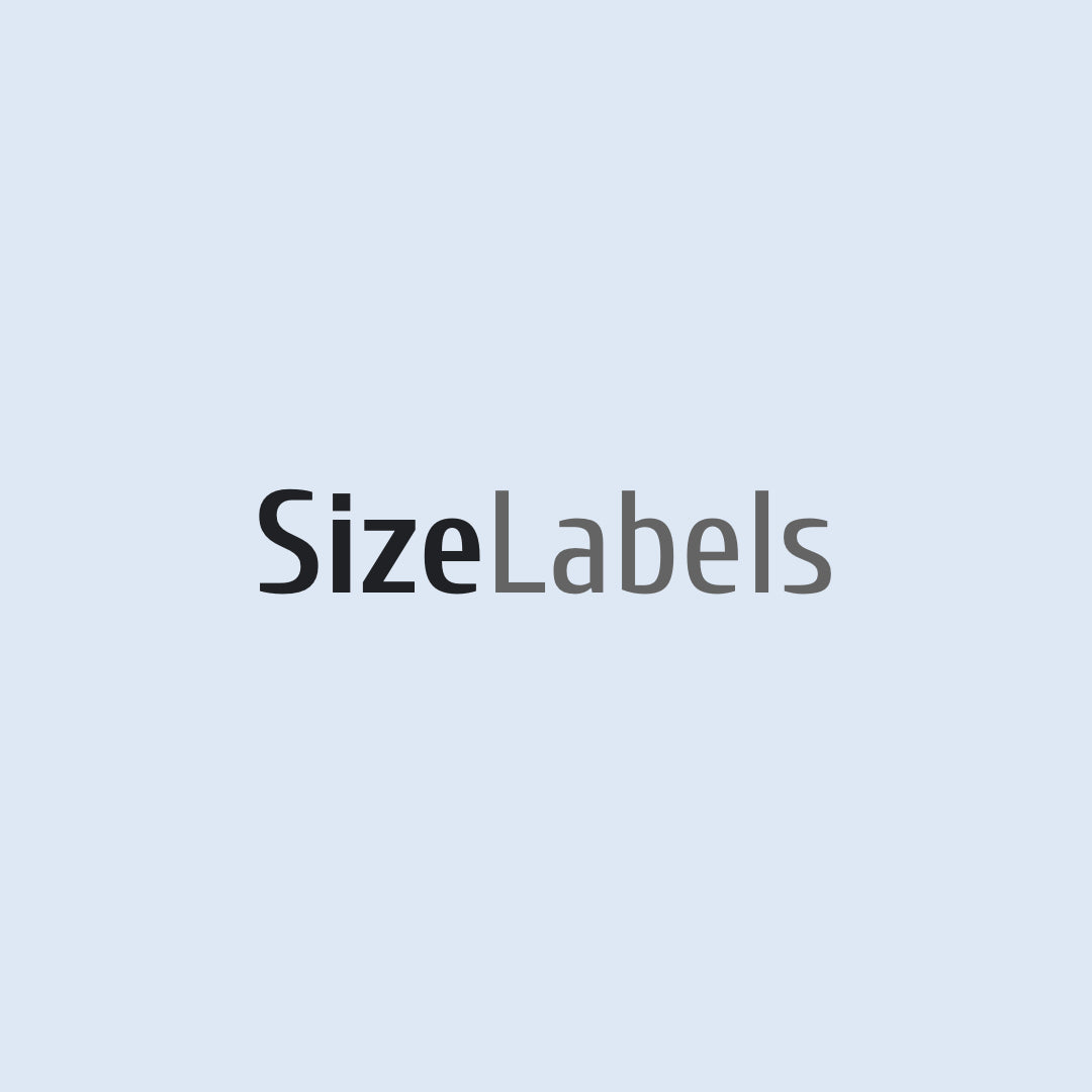 Pre-made size labels